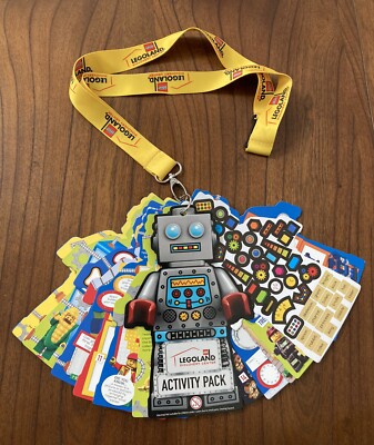 LEGO Robot Legoland Activity Pack Discovery Center Lanyard Yellow
