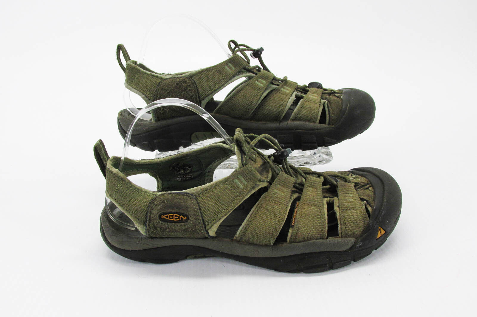 Scarpe sandalo uomo Keen Newport taglia 10M verde impermeabile sport usate vq