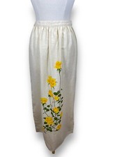 Vintage 1960s 1970s Shaheen climbing roses print maxi skirt
