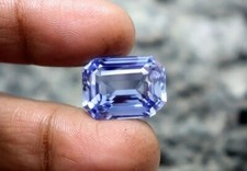 9.55 Ct  Natural Blue Flawless Sapphire Emerald Cut Certified Loose Gemstone