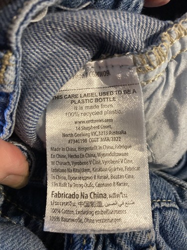 Cotton On Kids Jeans Heart Print Girls Size 6 Blue Adjustable Waist B73 - Picture 8 of 8