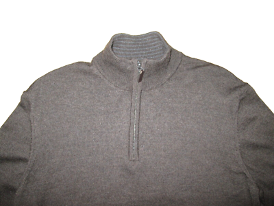Men's UNTUCKIT Brown Extra Fine Merino Wool 1/4 Zip 