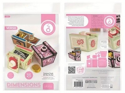 Tonic Studios Dimensions Treasure Trunk Gift Box Die Set 5493e, 25tlg.
