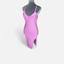 Hot miami styles purple bodycon dress with slit