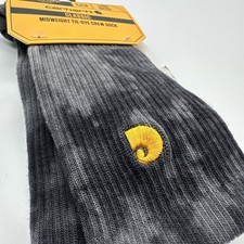 Carhartt Classic Midweight Cushioned Crew Socks Tie Die Grey Size L