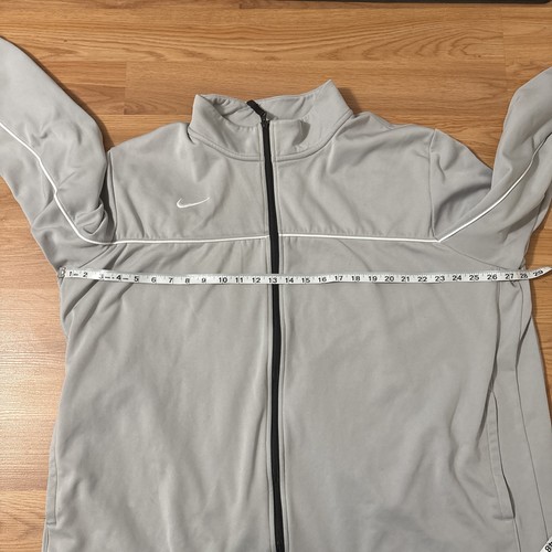 Nike Dri Fit Men's 3XL Full Zip Sweatshirt Gray Jacket - Picture 4 of 8