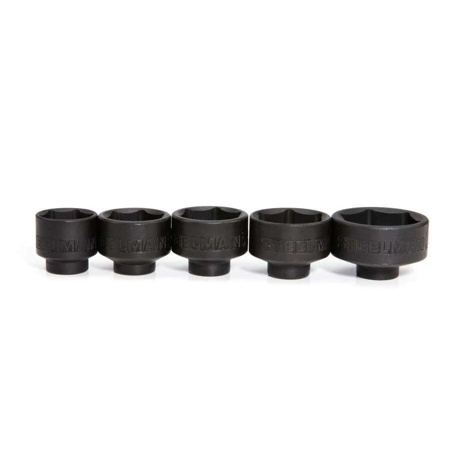 Steelman 5 Piece 3/8 in. Drive Low Profile Oil Filter Socket Set 42275 - Image 3 of 4
