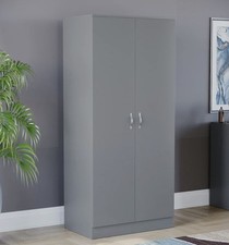 Home Discount 3331472 Vida Designs Riano 2 Door Freestanding Wardrobe - Grey