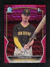 2023 Bowman Chrome Prospects Fuchsia & Pink Vapor Refractor Ethan Salas 11o2