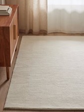 John Lewis ANYDAY Indoor Border Rectangular Wool Rug 300 x 200cm - Ivory (Marks)