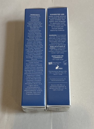 Lot of 2 Beverly Hills MD Cosmeceu Deep Wrinkle Filler 0.16 Fl Oz 5ML New Sealed - Picture 5 of 7