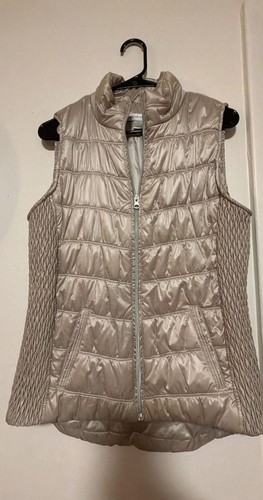 Christopher & Banks Women's Quilted Puffer Vest , Gold, Size M