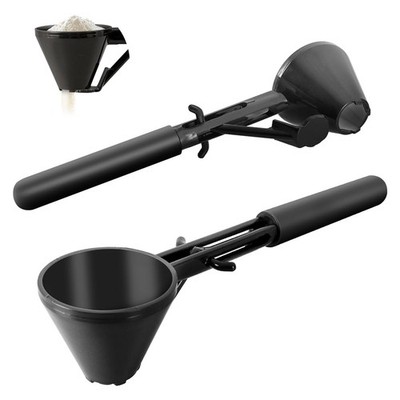 #ad Measuring Scoop with Funnel for Filling Water 2 Pack Long Handle Black $22.99