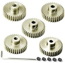 5Pcs 48P Aluminum Alloy Pinion Gear Set 3.175mm 33T 34T 48P-P-3.175mm-33-37T