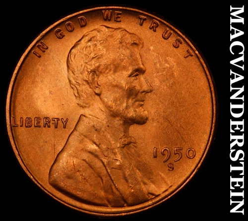 1950-S Lincoln Wheat Cent-Choice Gem BU Lustrous No Reserve #i2757