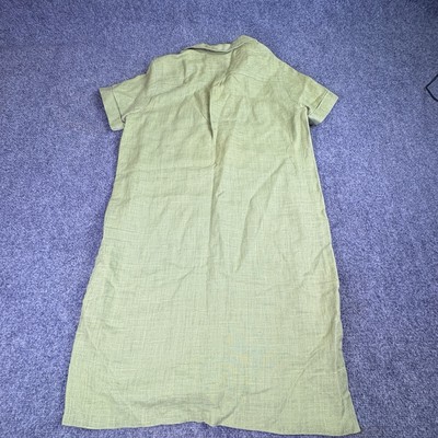 Vintage Y2K Harve Benard Dress Women 12P Green Linen Cottage Coastal  Organic | eBay