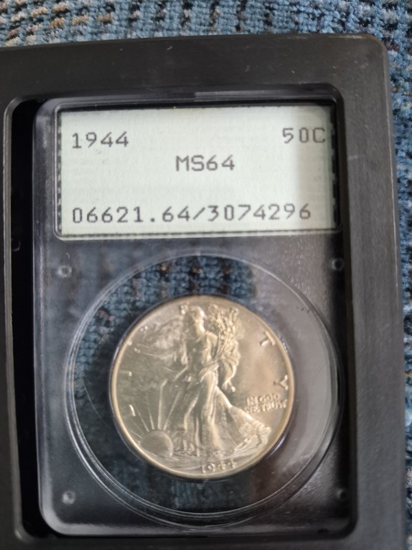 1944 Walking Liberty Half Dollar pcgs MS64