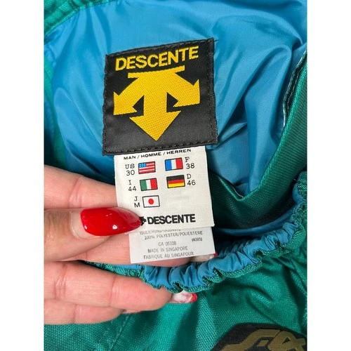 Vintage Descente 2 Piece Ski Suit Mens Jacket M Pants 30 Teal Colorblock 80s 90s image 20