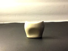 Vintage Antique Eye Wash Cup - Pinch Grip Cup - Off-White Porcelain - Eye Bath — photo 1