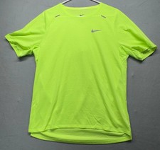 Nike Men's Dri-FIT Rise 365 Running Training Top Volt CJ5420-359 Size M