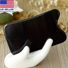 Guasha Scraping Massage Tool Thick Black Buffalo Horn Gua Sha Board Square Shape