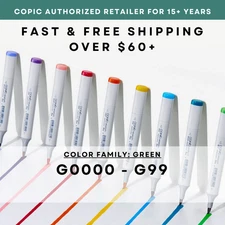 G0000 - G99 * COPIC Sketch Marker Green - U.S. Authorized Retailer