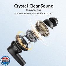 Redpepper Wireless Ear Buds Bluetooth 5.3 60H Using Time Headphones Deep Bass...