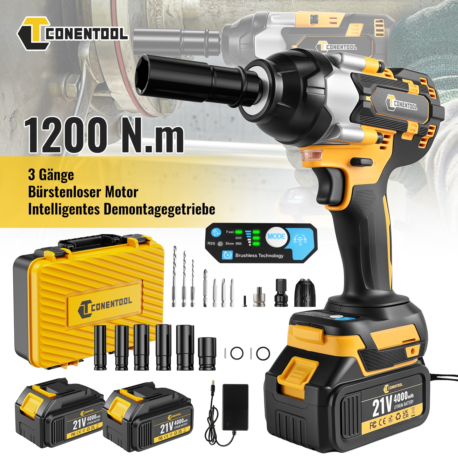 Avvitatore a Percussione CONENTOOL 21V Brushless