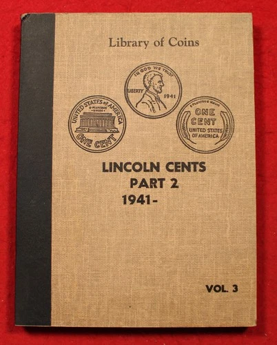 1941-1974S Lincoln Cent Penny Library of Coins Used Album 88 Wheat & Memorial