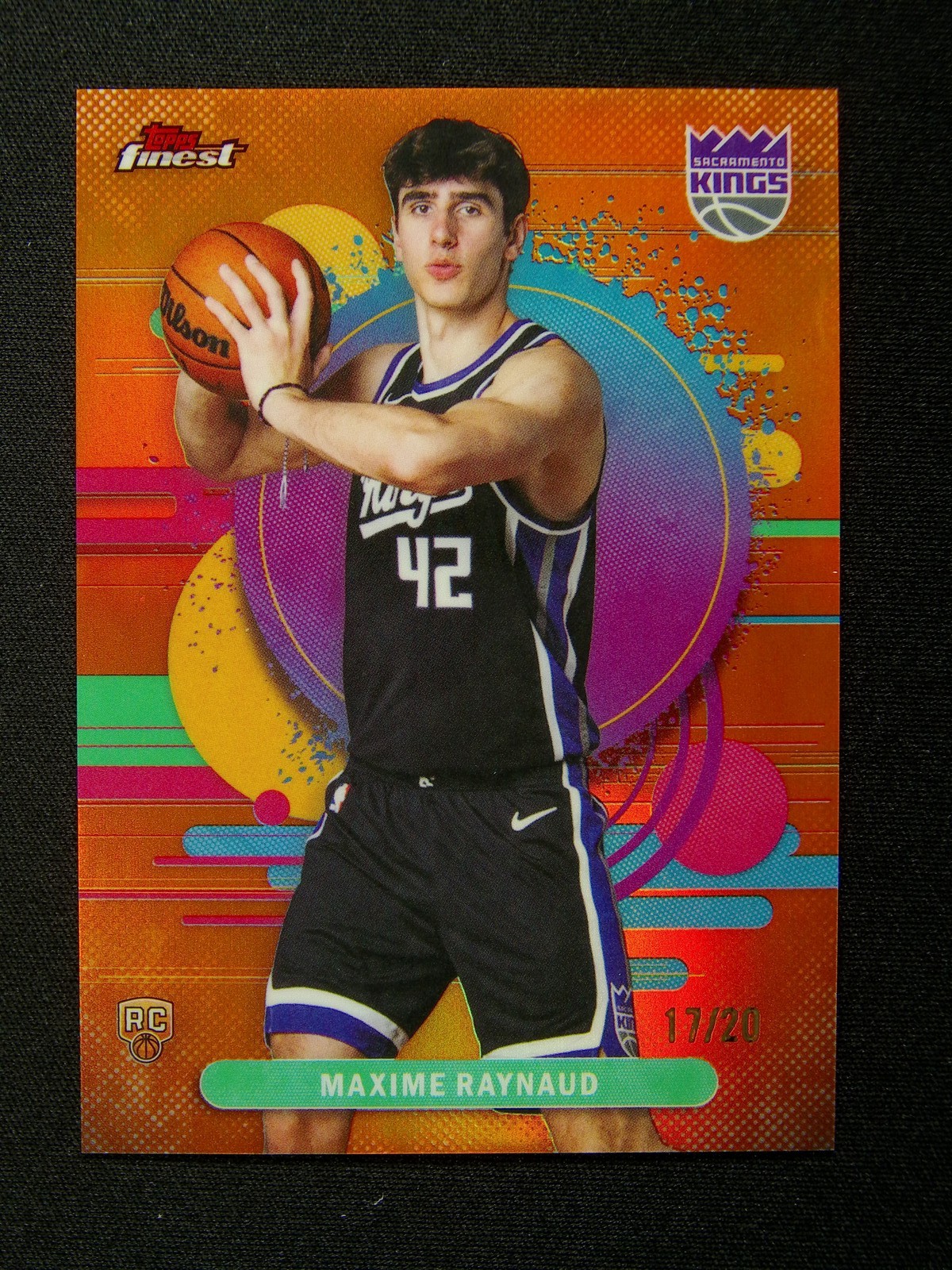 2025-26 Topps Finest Maxime Raynaud #132 RC Rookie Uncommon Orange Refractor /20