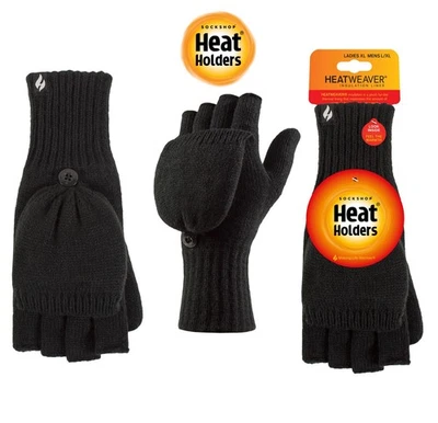 Mens Women's Mittens Converter, Gloves, 1 Pack , Unisex, Black Warm Heat Holders