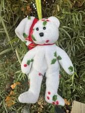 TY Jingle Beanie Christmas Ornament 2001 Holiday Teddy Bear VINTAGE Handmade