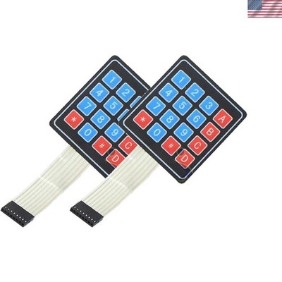 2PCS 4 x 4 Matrix Array 16 Key Membrane Switch Keypad Keyboard Compatible wit...