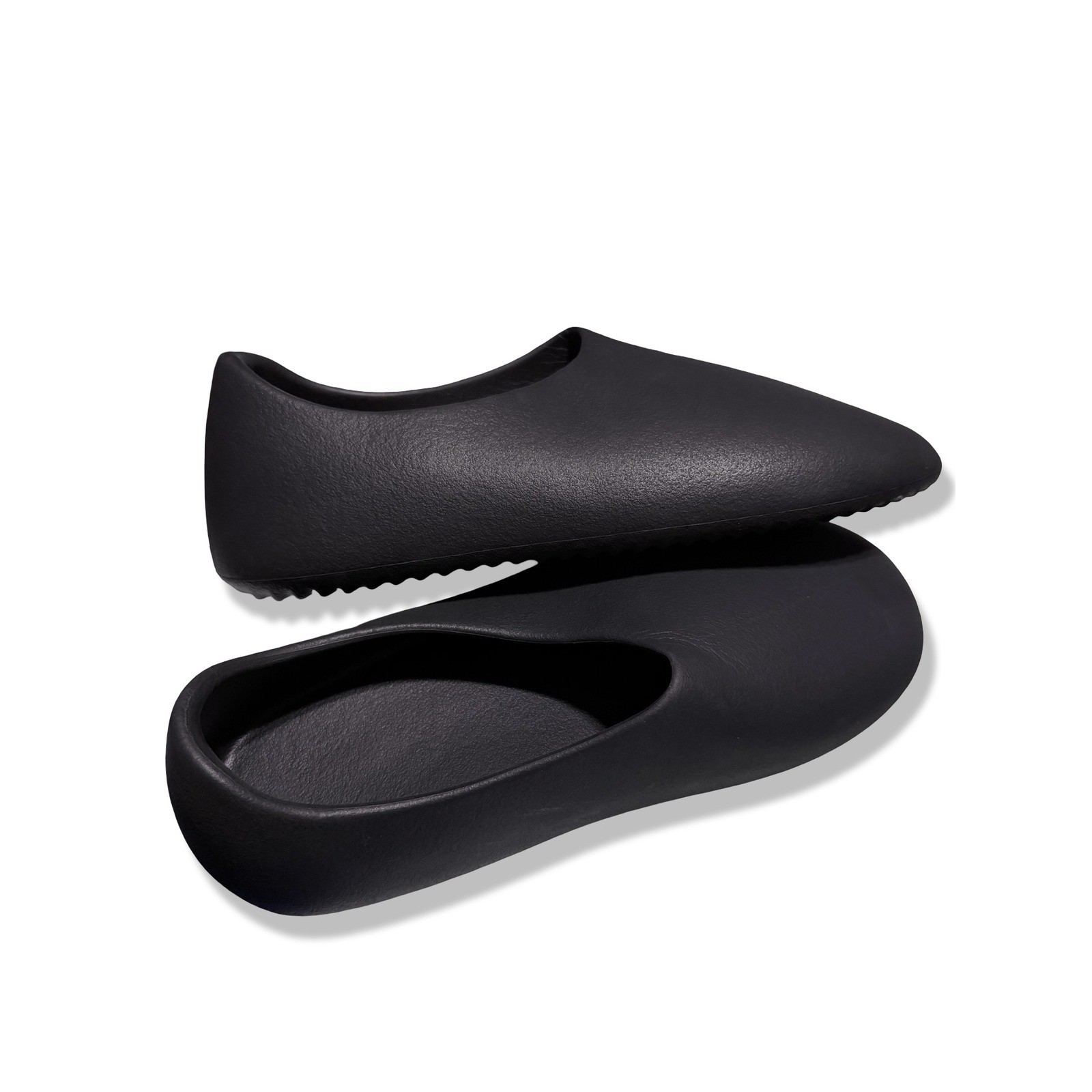 NEW Black Minimalist Foam Slip On Loafers Sz 14 Futuristic Clog Mules Round Toe thumbnail 10