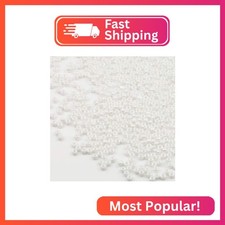 Tibaoffy Size 6/0 Crafts Glass Seed Beads 4mm White Bright Beads for Jewelry Mak