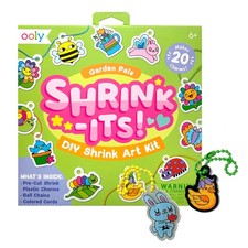 Ooly 28 PC DIY Shrinking Art Kit for Kids, 20 Plastic Pre Cut Garden Pals