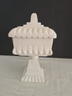 Vtg Westmoreland Shell Pink Milk Glass Wedding Chalace Candy Dish w/Lid  8.25"T