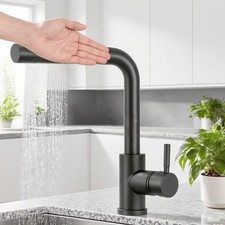 Kitchen Sensor faucet Sink Mixer Faucet Pull Down Sprayer Single Handle 1 Hole