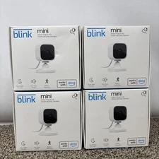 Blink Mini Indoor Plug-in HD Smart Security Camera, 1080HD Video LOT OF 4 NEW