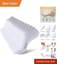 Durable Combed Cotton Women's Ankle Socks - Cushioned & Breathable - 6 Colors