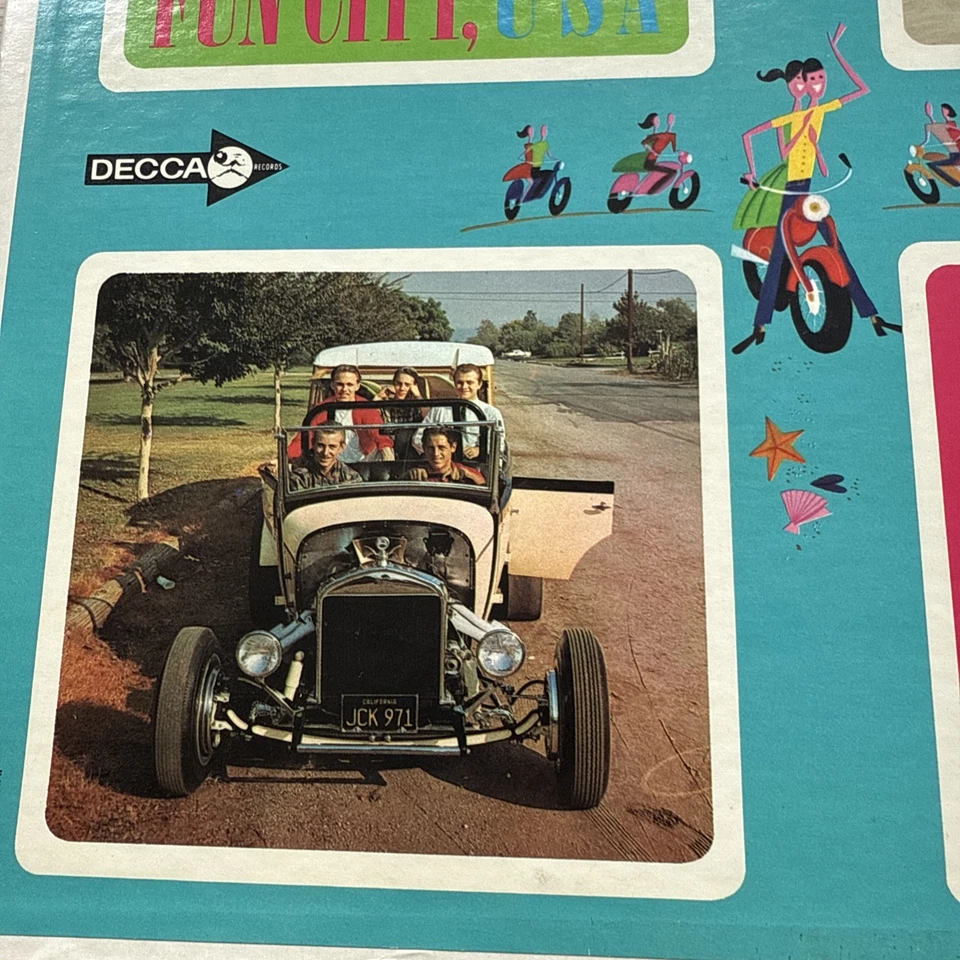 THE SURFARIS Fun City U.S.A. LP Original 1964 US Decca Stereo Surf NICE COPY! - Image 2 of 4