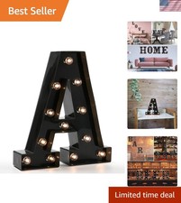 Light Up Black Alphabet Marquee Letters Sign LED Marquee Number Lights Sign f...