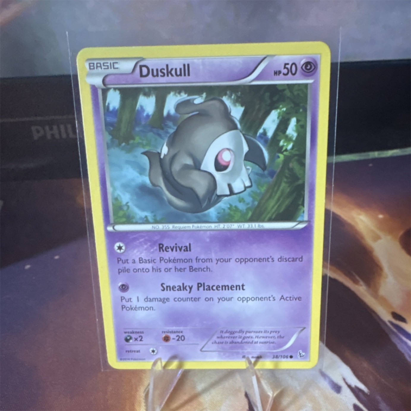 Pokémon Duskull Basic Card 38/106 Flashfire Regular English 50 HP