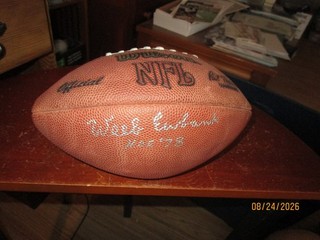 Weeb Ewbank Baltimore Colts New York Jets Signed 9 1/2" Wilson Football HOF 78