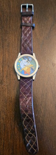 RARE Donald Duck Golf Themed Watch with Leather Band DISNEY TIMEX - Picture 2 of 7