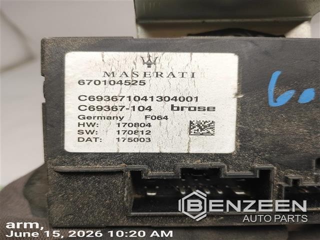 Maserati Levante 2018 Power control P/N 670104525