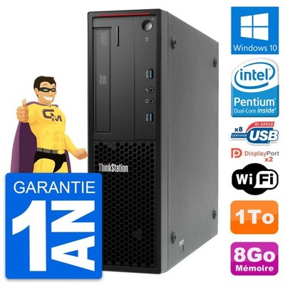 PC Lenovo Thinkstation P300 SFF Intel G3220 RAM 8Go Scheibe 1To Windows 10 Wifi