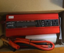 1000W/2000W(Peak) Car Power Inverter DC 12V to 120V AC Converter with LCD Displa