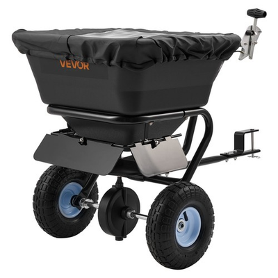 #ad VEVOR Tow Behind Lawn Spreader 9.8 ft Spreading Width 85lbs Hopper Seed Spreader $181.99