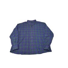 Proper Cloth Mens Plaid Button Down Shirt Green Purple 100 Cotton AC113677281
